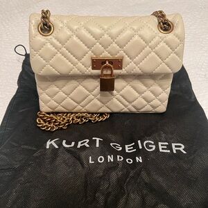 Kurt Geiger Mini Brixton Diamond Quilted Leather Pad Lock Bag